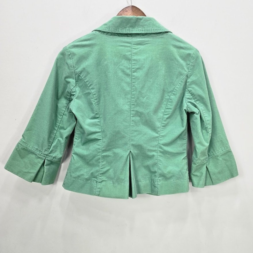 Vtg 90s‎ Y2K Cidra Blazer Jacket 2 S Green Cropped 3/4 Sleeves Fairy Coquette - Picture 6 of 16